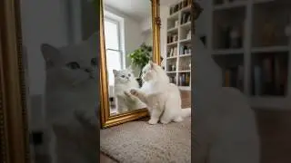 Cat vs Mirror Reflection 😲 | Excited Cat Reaction