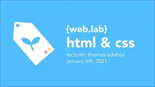 IAP 2021 Day 1 - HTML & CSS Lecture
