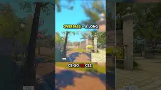 Overpass | CS:GO vs CS2 | A long #csgo #cs2 #shorts