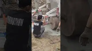check this out! Huge Core Bit drilling hole real shot  #concretedrilling