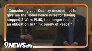 Trump ties his stance on Greenland to not getting Nobel Peace Prize