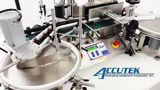 Automatic Pressure Sensitive Table Top Labeler - SPS-104 Labeler - Accutek Packaging Equipment
