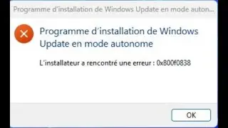 How to fix Windows update error 0x800f0838