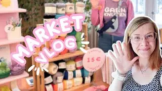 MY FIRST MARKET IN 2025 | Selling yarn, DIY kits and patterns (market prepp, vlog and $$$ breakdown)