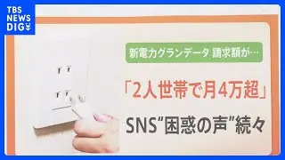 2人世帯で電気代が月4万円？ 新電力会社からの請求にSNSには困惑の声…なぜここまで高額に【解説】｜TBS NEWS DIG
