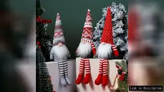Christmas faceless dwarf holiday decorations, faceless old man small statue ornaments, perfect holid