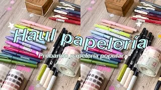 Probando Papelería Popular (mini haul) || nuevos pentel, sellos