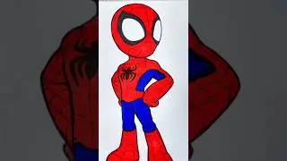 Coloring Web Hero Spider-Man #webhero #coloring #coloringtime #markers