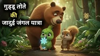 गुड्डू तोते की जादुई जंगल यात्रा | Magical 3D Kids Story | Moral Story for Kids in Hindi