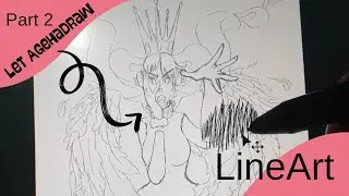 Draw with me - Utah-chan LineArt Part 2 (continuation)
