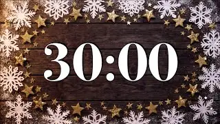 30 Minute Winter Classroom Timer ❄️ Snowflakes, Stars, Cozy Decor & Acoustic Music | Focus Countdown