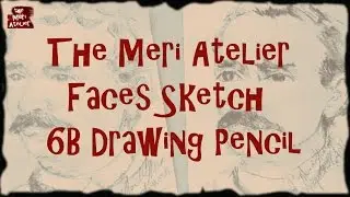 Faces Sketch Art Journal, Using 6B Lead Pencil (with chat)