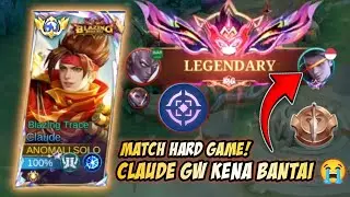 HARD GAME PARAH! CLAUDE GW SAMPE KENA MENTAL? DAPAT JUNGLER KAYAK GINI😭 | TOP GLOBAL CLAUDE - MLBB