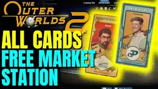 Все 5 карточек Pitchball на бесплатной торговой станции | The Outer Worlds 2