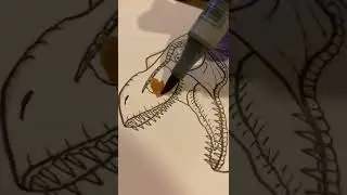 Drawing Giganotosaurus vs T rex Jurassic World Dominion
