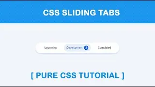 Awesome Sliding Tabs Using CSS || Pure CSS Tabs Tutorial