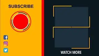 No.10 outro YouTube Endscreen Template (OutroTemplate) For Free No Copyright | Free to Use template