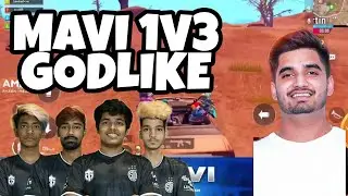 MAVI 1V3 GODLIKE🔥|| MAVI (POV) MAVI PLAYING WITH OLD OR🥺 || MAVI GOD LEVEL REFLEX AND SPRAY🔥