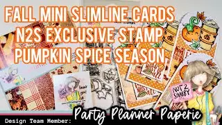 Not 2 Shabby Shop - DT Share: Fall Mini Slimline GC Cards - Using N2S Pumpkin Spice Season Stamp