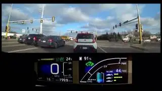 Prius Prime - Cold Morning Commute in 4K