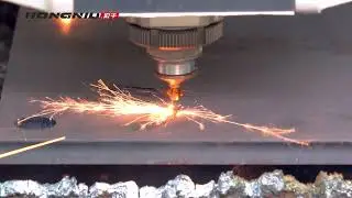 Hongniulaser 6KW Fiber Laser Cutter Cutting 16mm Carbon Steel