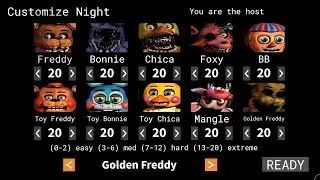 Roblox FNAF: Coop - FNAF 2 Custom Night Challenge - Golden Freddy