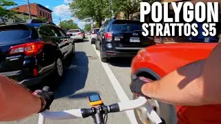 Влюбляюсь в шоссейный велоспорт (и попытка Strava KOM) Polygon Strattos S5