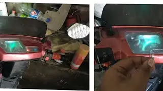 How to solve the connection problem of upper-dipper meter light of Kinetic Honda DX