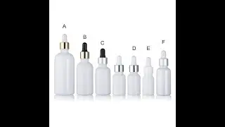 opal white round shape glass cosmetic essential oil dropper bottle 30ml 50ml custom printing color