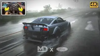 Forza Horizon 5 4K HDR - 1000 HP Hot Wheels Ford Mustang | Heavy Rain thunder Storm Weather