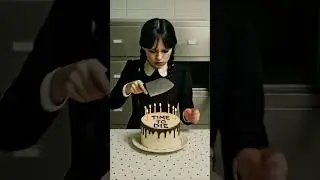 Wednesday Addams sends birthday wishes! #wednesdaynetflix #darkhumor #wednesday