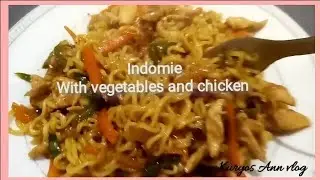 indomie with chicken and vegetables|for my lunch