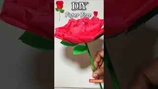 DIY Paper Rose 🌹 making ideas/easy paper flower #diy #papercraft #rose #shorts #viral