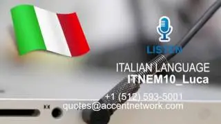 Italian Voice Over Talent - ITNEM10 Luca