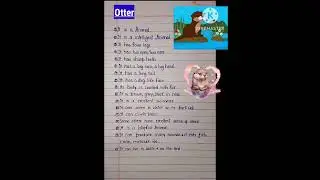 10 Lines Essay on Otter in English|| Essay on Otter in English Otter Essay||