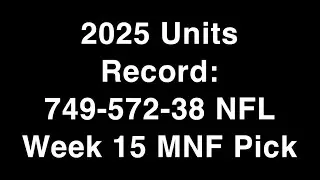 NFL Week 15 Monday Night Football Dolphins @ Steelers Pick! Will the weather impact this game?