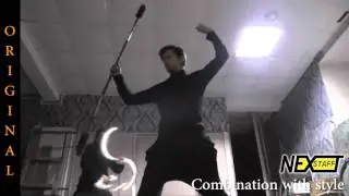 Фаер-шоу.Уроки шест (Spin staff) стиль ORIGINAL - Combination with Style