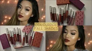 ColourPop Fall Shades (Fall Bundles) - Lip Swatches - Jess Tran