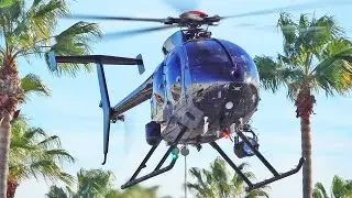 HAI Heli-Expo 2024 Great MD Helicopters MD530F Police arrival at Anaheim