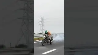 Continental Gt 650 Long wheelie 🔥 | #wheelie #motorcycle #stunt #shorts #bikers
