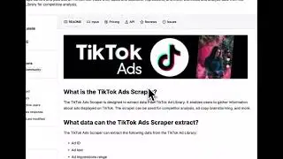How to Scrape TikTok Ads at Scale Using TikTok Ad Library + Apify