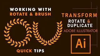 ADOBE ILLUSTRATOR TUTORIAL: WORKING WITH ROTATE TOOL AROUND CIRCLE  || ROTATE AND DUPLICATE