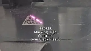 339868 Marking High Contrast over Black Plastic