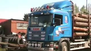 scania v8 timmerbil rakt rör