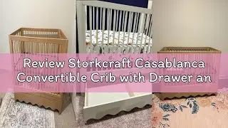 Review Storkcraft Casablanca Convertible Crib with Drawer and Toddler Guardrail (Frosted Oat) &ndash; GREE