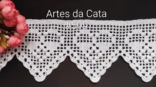 Bico em crochê #599 parte 02/02 #artesdacata #bicodecroche #barradodecroche #diy