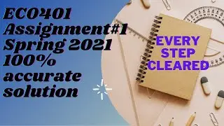 ECO401 Assignment 1 Spring 2021