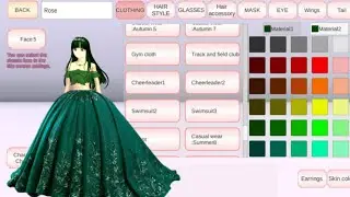 MiO Aida New princess Ball Gown Green 💚✨🎀(Easy Tutorial)#ballgown#viralvideo#sakuraschoolsimulator 