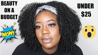 BEAUTY ON A BUDGET | AFRO KINKY CHEADBAND WIG UNDER $25| AMAZON WIG