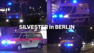 [Silvester 2024/2025 in Berlin🎊🚨] Einsatzfahrten von Feuerwehr, Polizei, KatS, uvm an Silvester!